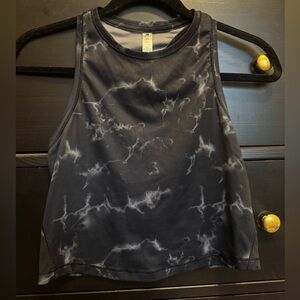 90 Degree By Reflex Black and White Marble Tank Top